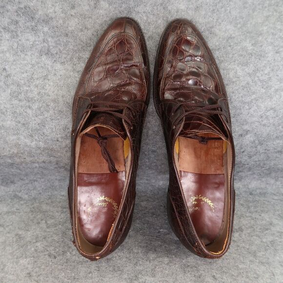 Kow Hoo Shoes Mens 45 Oxfords Exotic Leather Classic Goodyear Welt Handcrafted main image 16